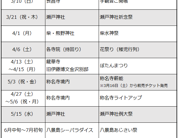 春イベント