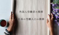 外国人労働者の推移と日本の労働人口の推移